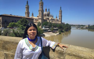 Patricia Gualinga, lideresa de Mujeres Amazónicas Defensoras de la Selva en Sarayaku, visitó Zaragoza